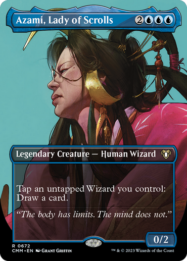 Azami, Lady of Scrolls (Borderless Profile) [Commander Masters]