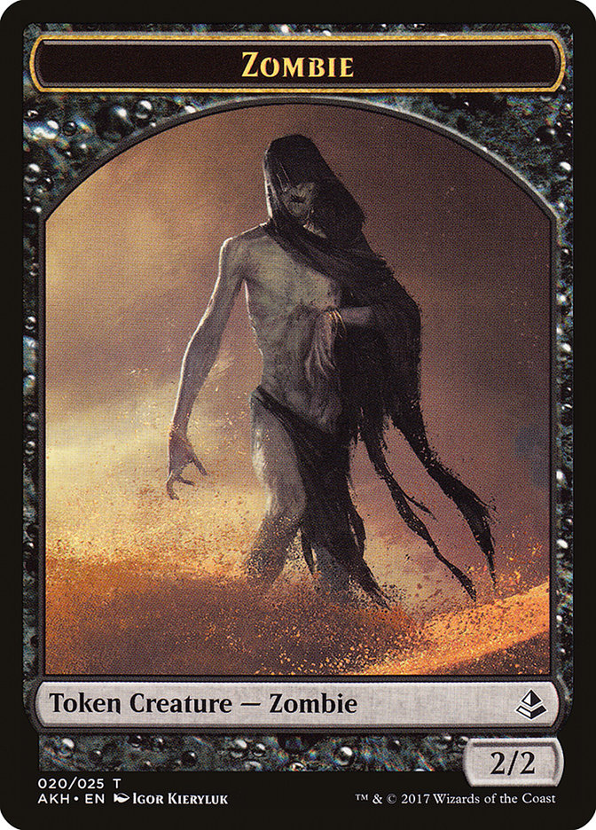 Temmet, Vizier of Naktamun // Zombie Double-sided Token [Amonkhet Tokens]