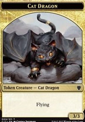 Cat Dragon // Dragon (006) Double-sided Token [Commander 2017 Tokens]