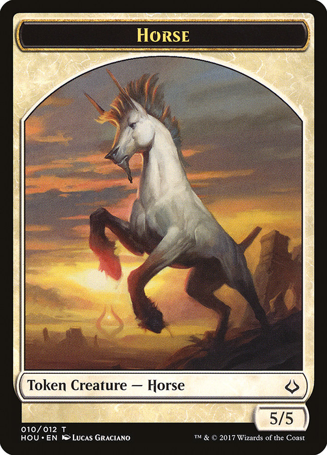 Adorned Pouncer // Horse Double-sided Token [Hour of Devastation Tokens]