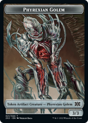 Elemental // Phyrexian Golem Double-sided Token [Double Masters 2022 Tokens]